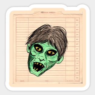 Beware! A Zombie! Sticker